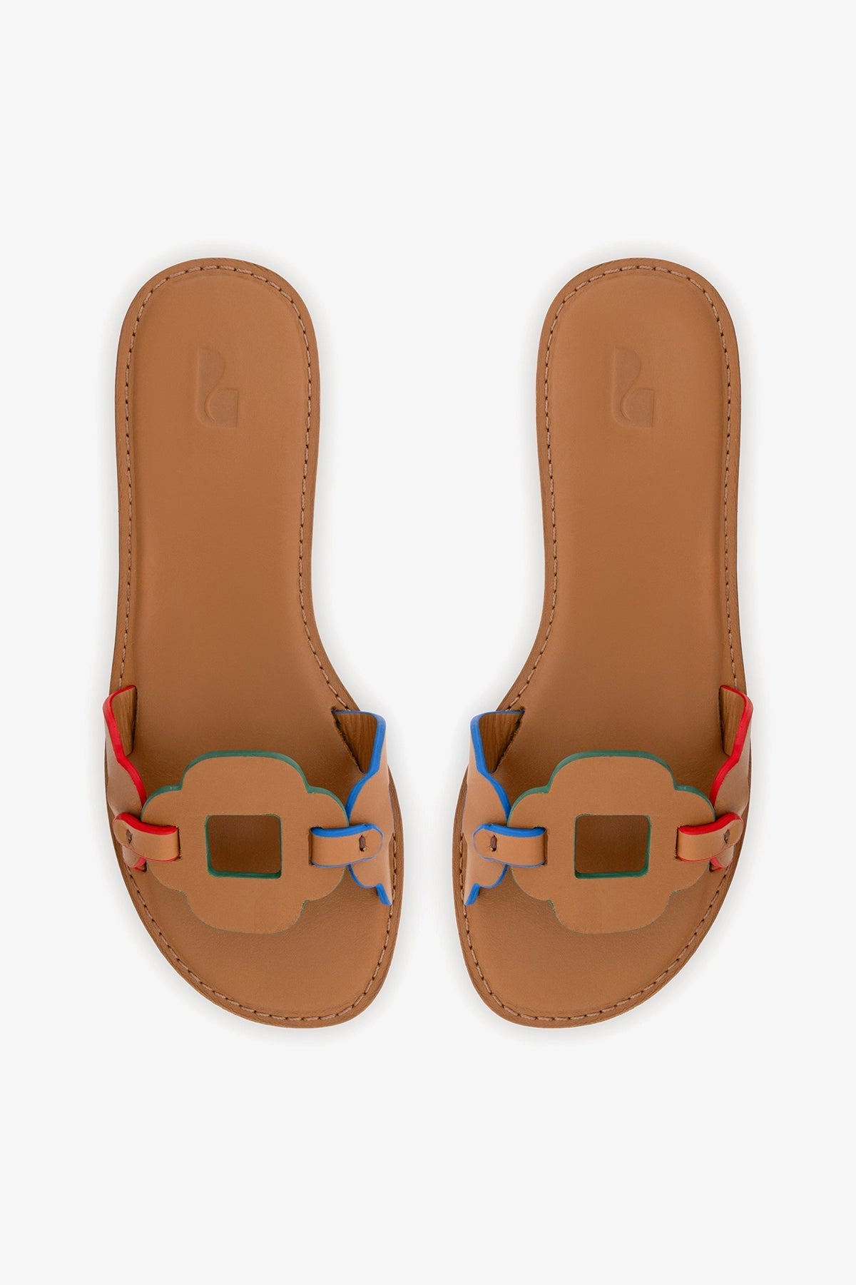 Margherita Slide In Caramel Leather - Larroude