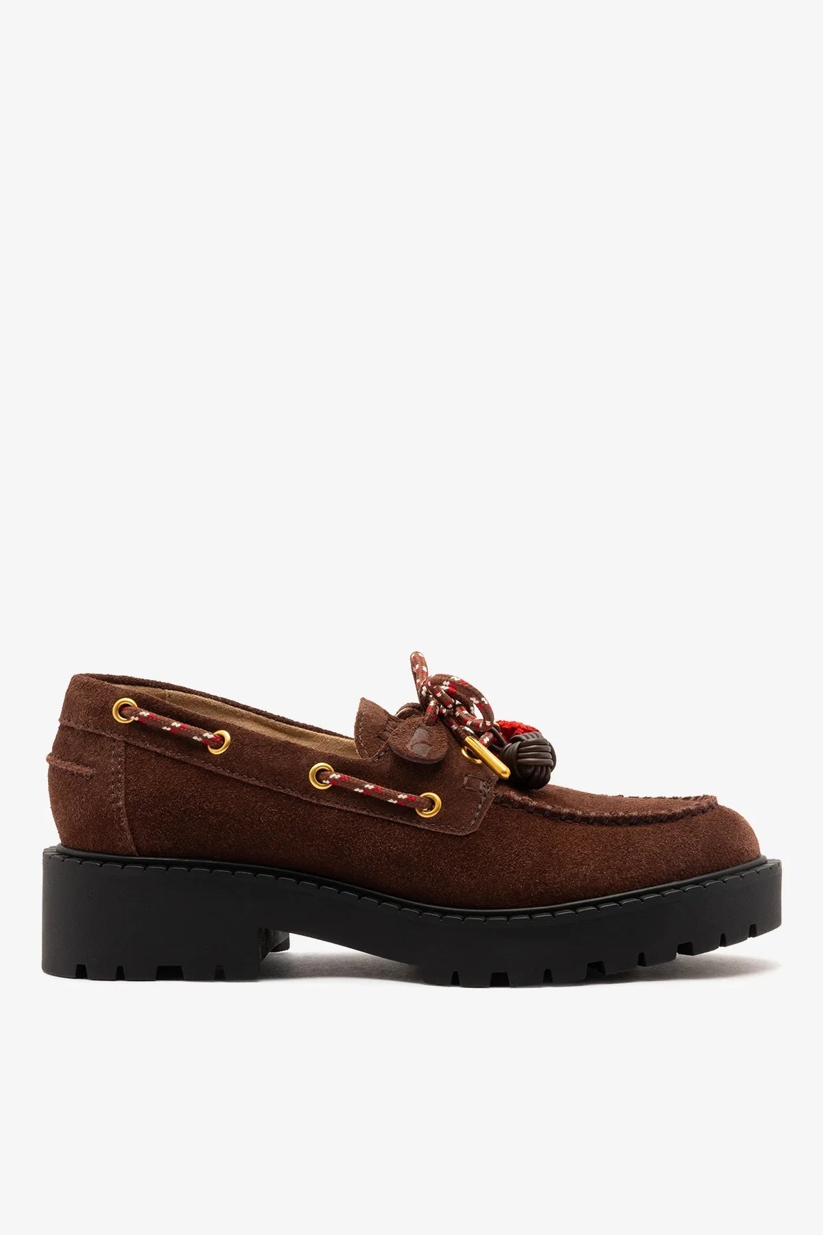 Cyprus Lugsole Loafer Brown Suede - Larroude