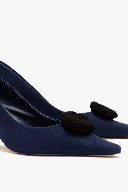Carine Low Pump Indigo Leather - Larroude