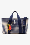 Indigo And Natural Awning Stripe