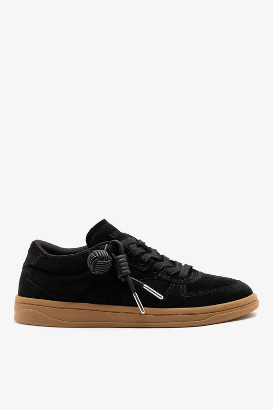 George Sneaker Black Suede - Larroude