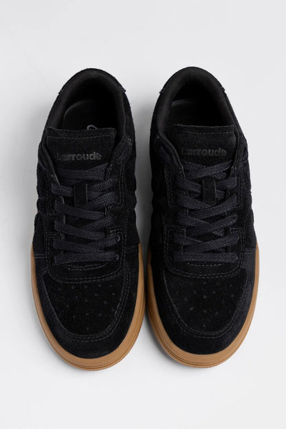 George Sneaker Black Suede - Larroude