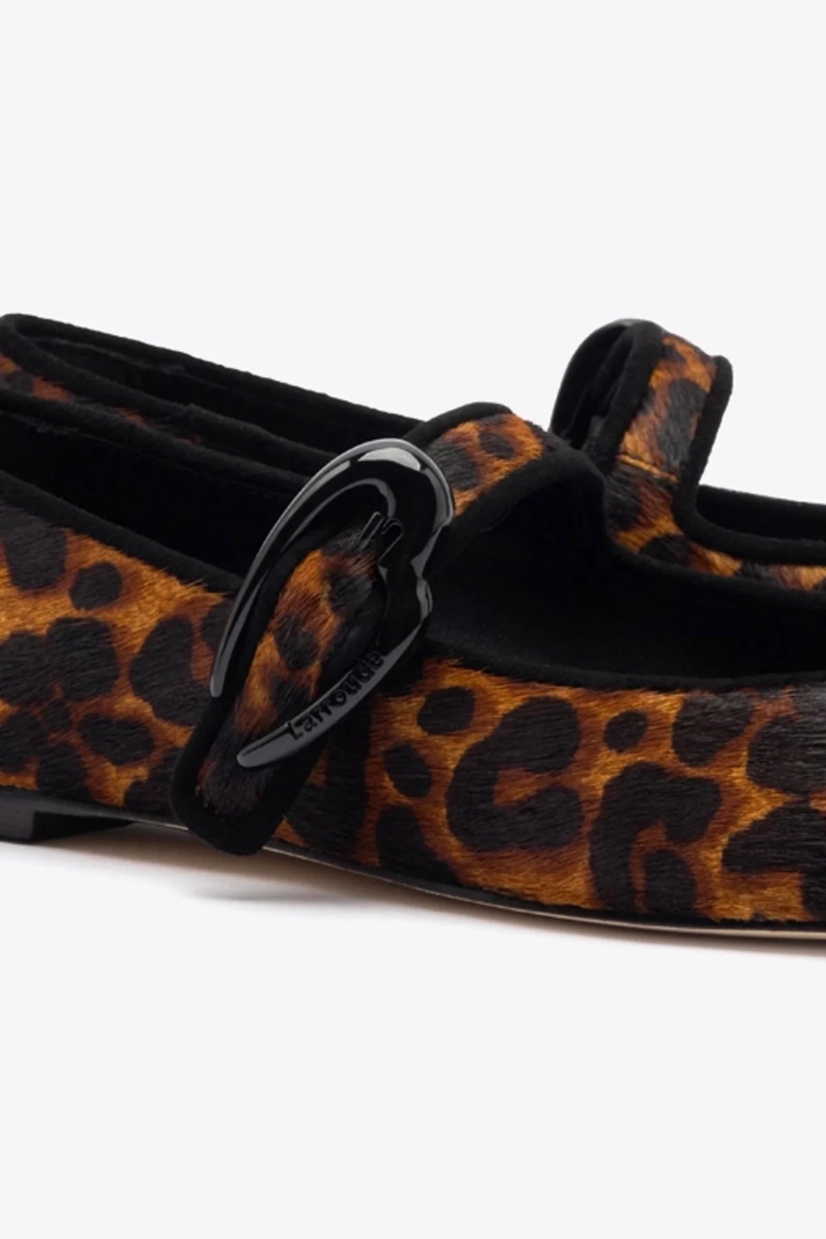 Verona Ballet Flat In Leopard Print Calf Hair - Larroude