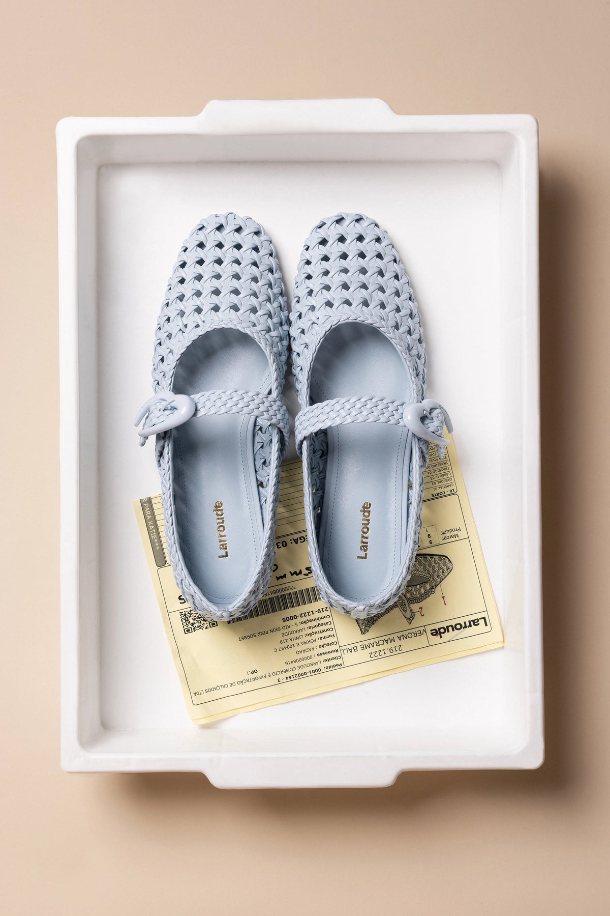 Verona Macrame Ballet Flat In Maya Leather - Larroude
