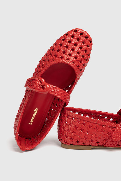 Verona New Macrame In Scarlet Leather - Larroude