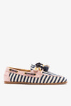 Navy Striped and Pink Leather