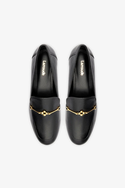 Katherine Loafer In Black Leather - Larroude