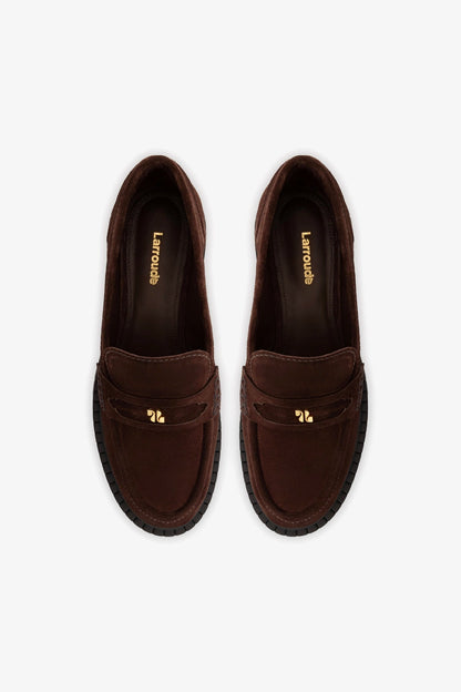 Suki Lugsole Loafer In Brown Suede - Larroude