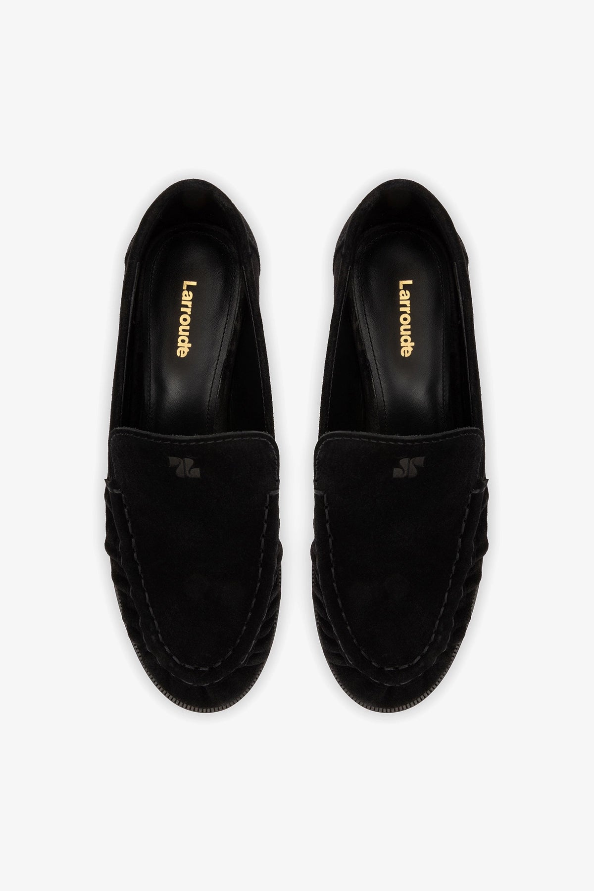 Margaux Loafer In Black Suede - Larroude