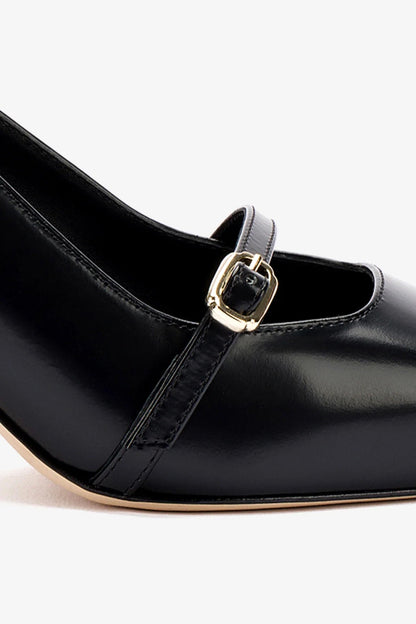 Ines Pump In Black Leather - Larroude