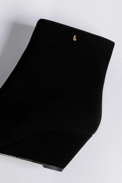 Loulou Boot Black Suede - Larroude
