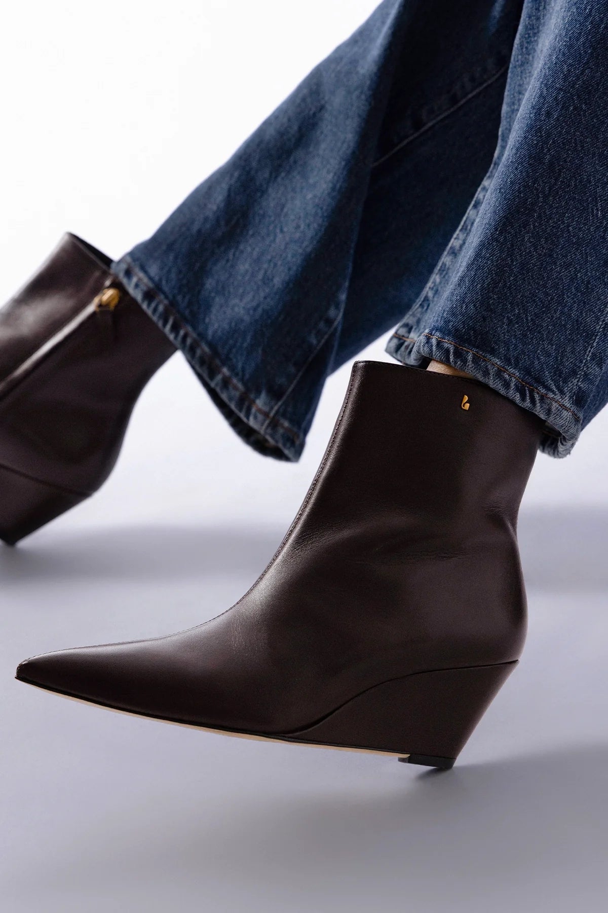 Loulou Boot Brown Leather - Larroude