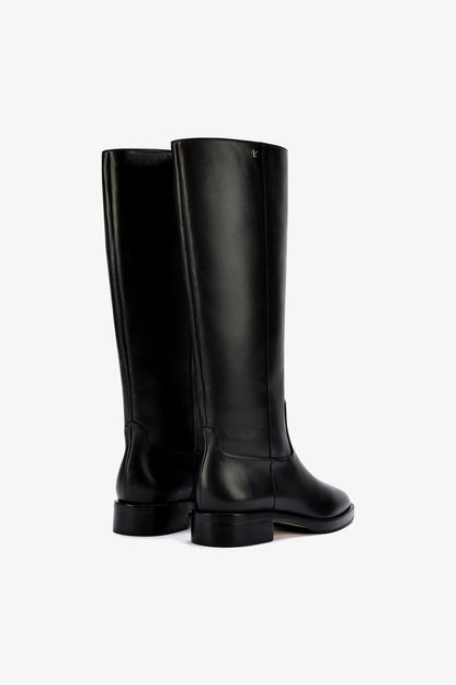 Anne Boot In Black Leather - Larroude
