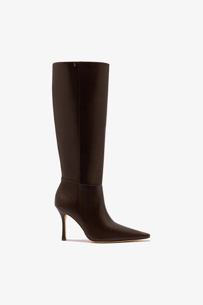 Carine Boot In Brown Leather - Larroude