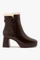 Brown Leather And Natural Shearling