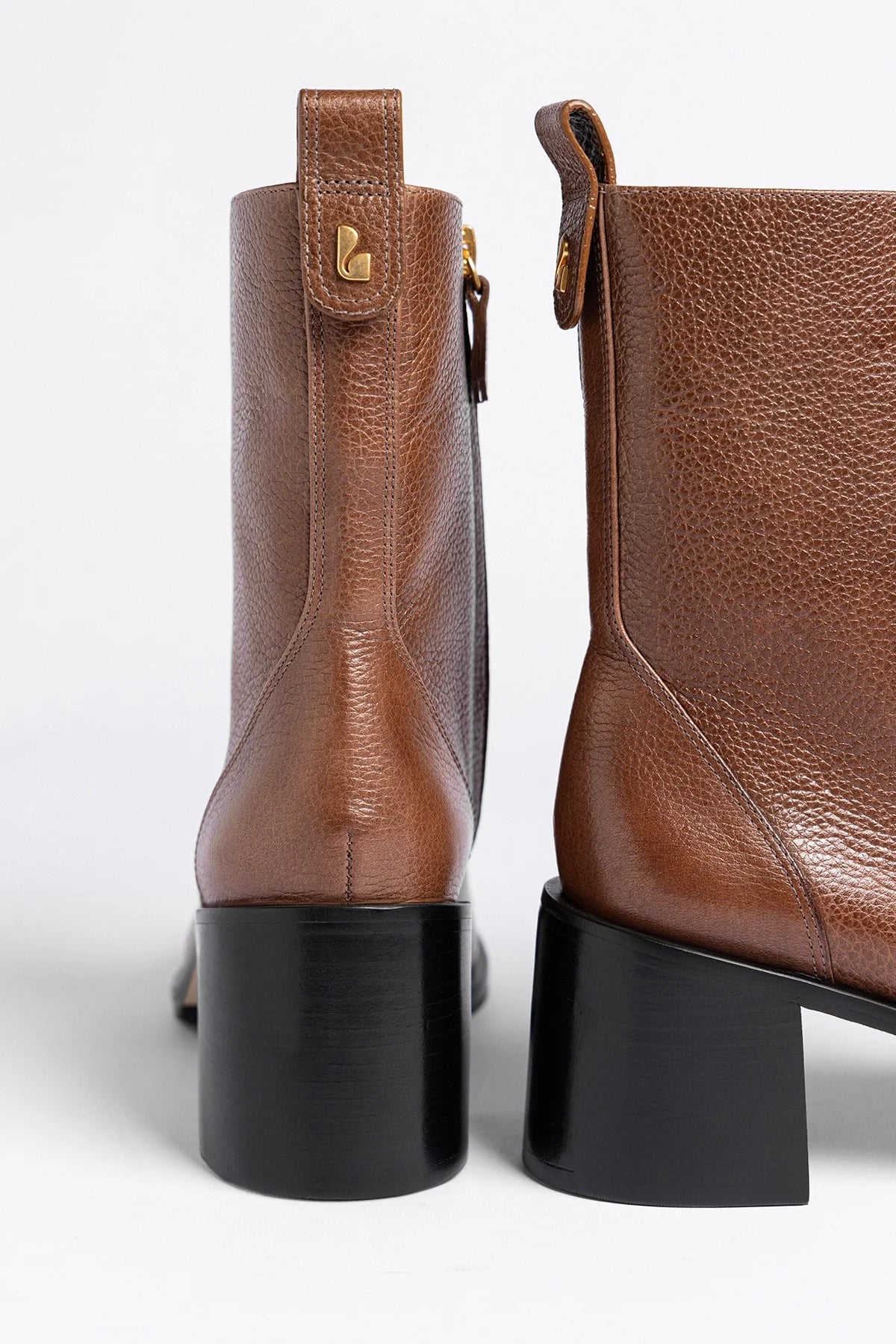 Mini Ricky Boot Burnt Umber Leather - Larroude
