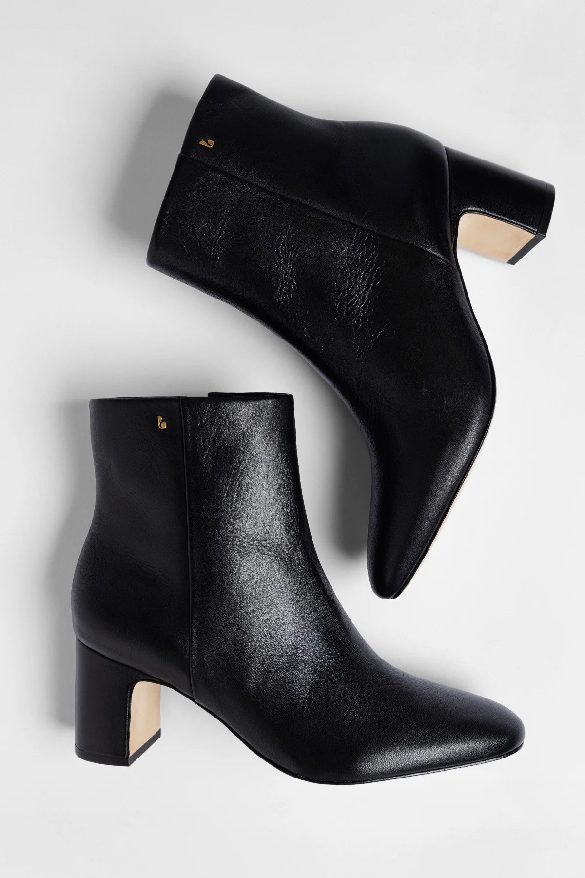 Gloria Boot Black Leather - Larroude
