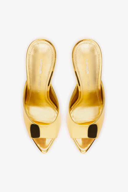 Larroudé x Nicolò B.: Malibu Mule Gold Specchio - Larroude