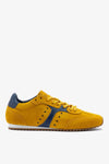 Yellow Suede and Navy Leather