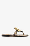 Neutral Snake Leather and Gold Hardware