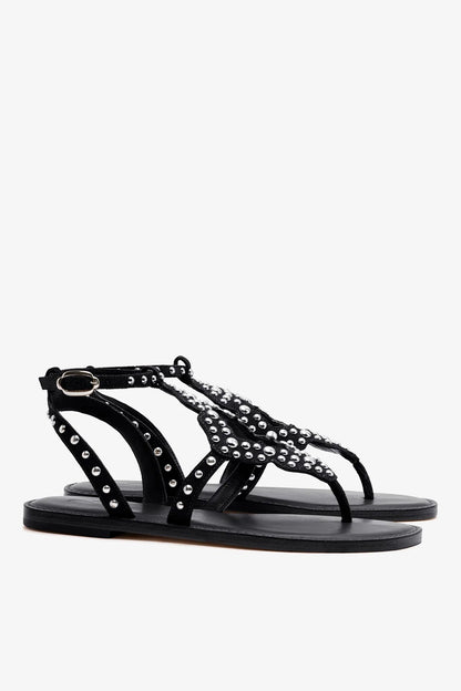 Fiorella Sandal In Black Suede - Larroude