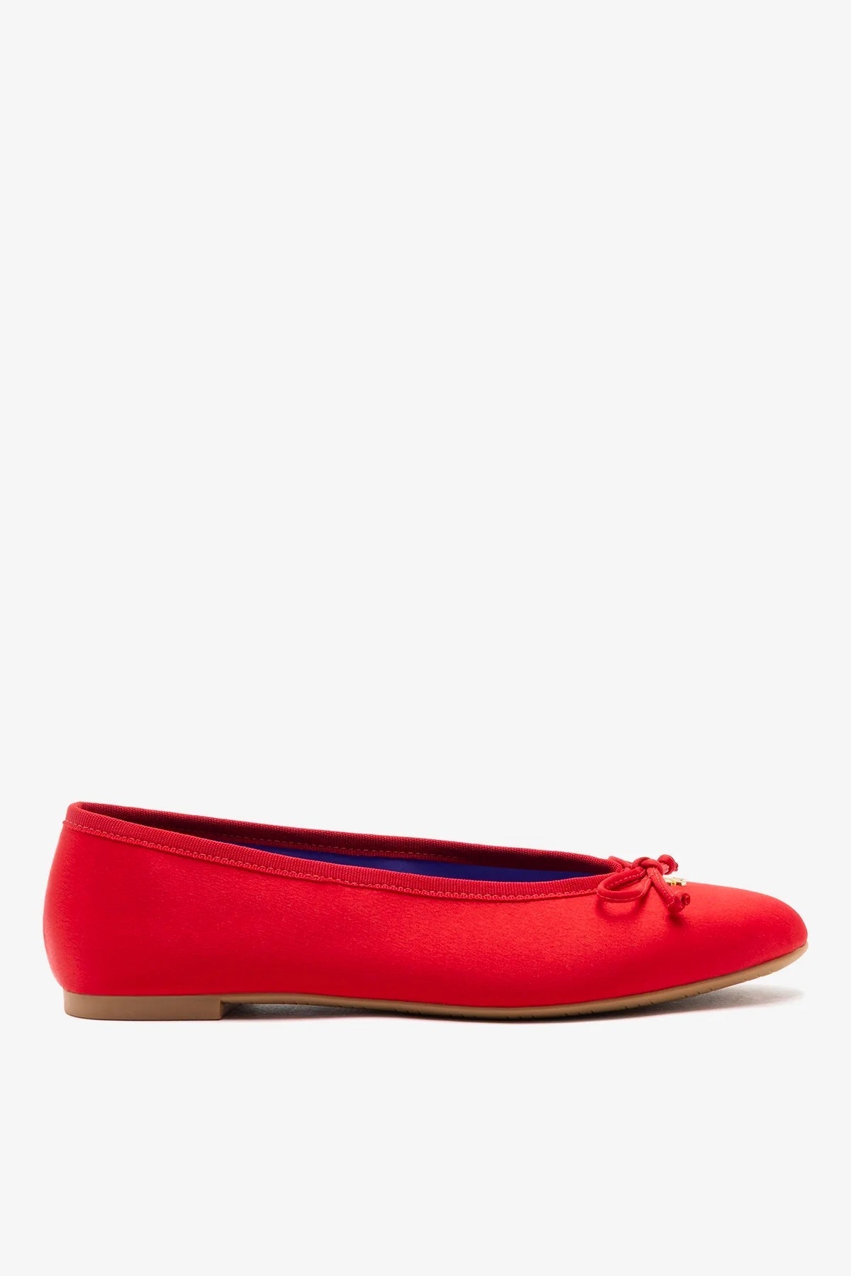Pavlova Ballet Flat Cherry Satin - Larroude