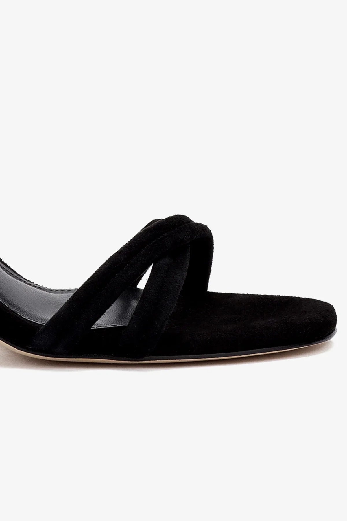 Annie Sandal In Black Suede - Larroude